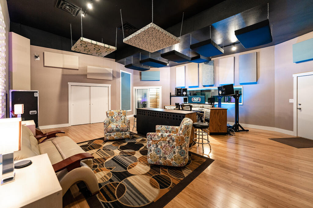 The main control room of the recording studio