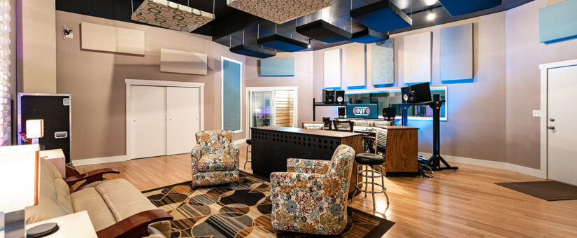 The main control room of the recording studio