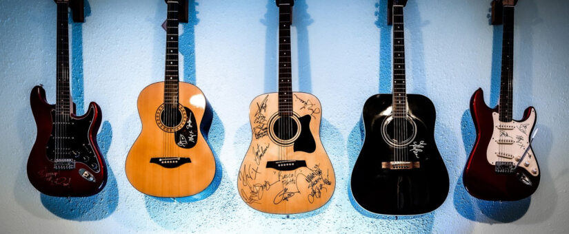 Wall of guitars
